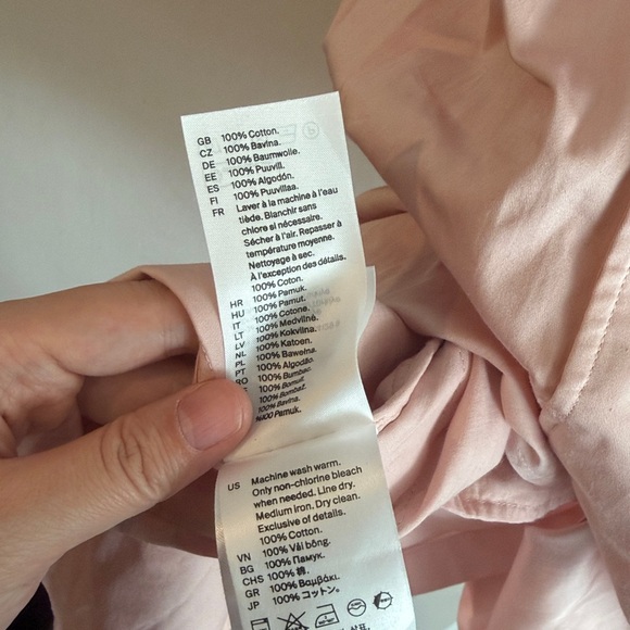 COS Light Pink Long Sleeve Shirt Dress - Picture 6 of 6